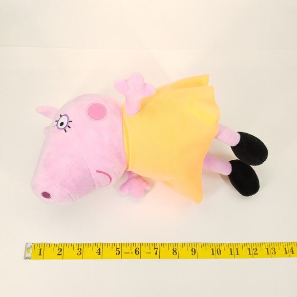 Toy Factory Peppa Pig Mummy Pig Plush Stuffed Animal Toy 2023 Embroidered Eyes - Picture 7 of 7